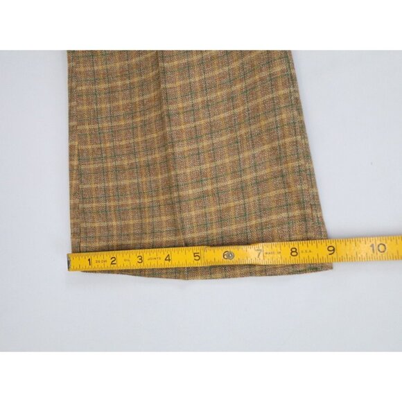 Lot 2‎ New Vintage Flare Leg Pants Boys Sz 16 26x28 Deadstock 70s USA Made Plaid - Picture 10 of 10